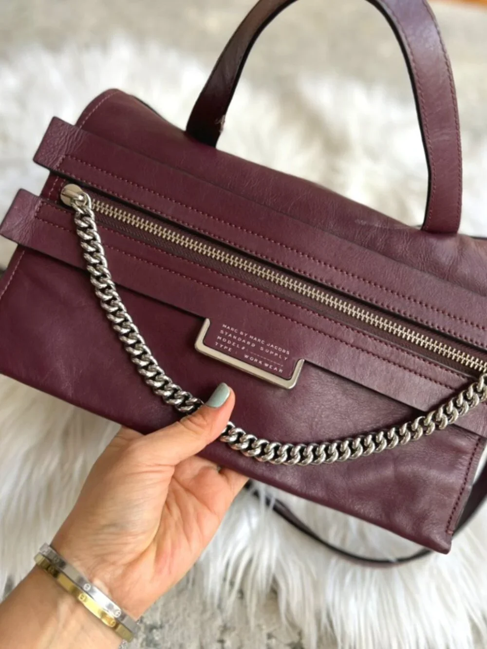 Marc Jacobs Leather Satchel Shoulder Bag